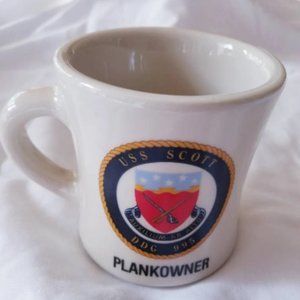 Vintage USS Scott (DDG-995) with Plank Owner and Brady Victor Diner Coffee Mug
